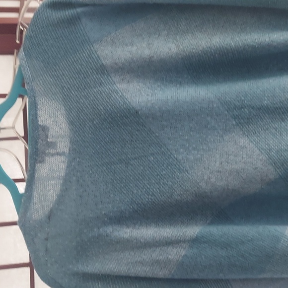 DKNY Donna Karen abstract knit Blue L/S Top Sz L - Picture 9 of 10